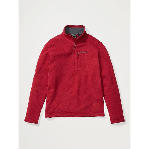 Marmot Fleece Dark Red NZ - Drop Line Jackets Mens NZ4219607